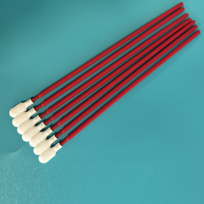 TX761 Μη αβραστικό κόκκινο PP Stick Head Πλέγμα Polyester Swabs PCB καθαριστικό Swab για καθαρό δωμάτιο