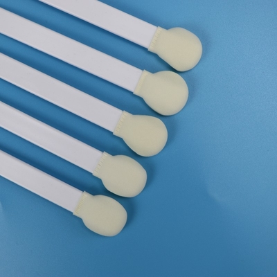 Ξαναχρησιμοποιήσιμα λευκά PP Stick Foam Tip Swabs Μεγάλα Στρογγυλά Σφουγγαρόστρωμα Stick Foam Head Medical Swabs