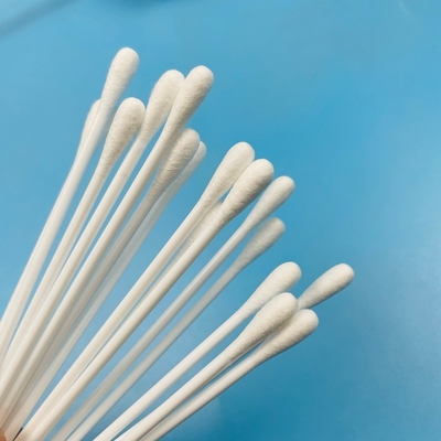 6 ίντσες βαμβακερό κορυφαίο Swab ιατρική μόνιμη χρήση δείγματος Swab με στερεό PP λαβή