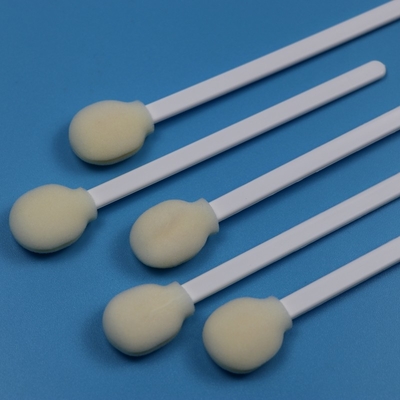 Απορριπτό λευκό PP Stick Round Σφουγγάρι Stick ιατρικό Lollipop αφρό Swab Applicator
