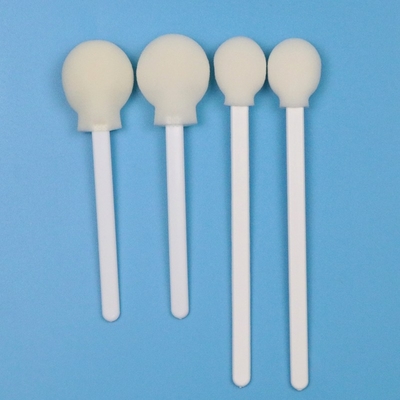 106mm Ξαναχρησιμοποιήσιμο Λευκό PP Stick Lollipop Σφουγγάρι Medical Round Foam Swab Applicator για δέρμα Αντισηπτικό
