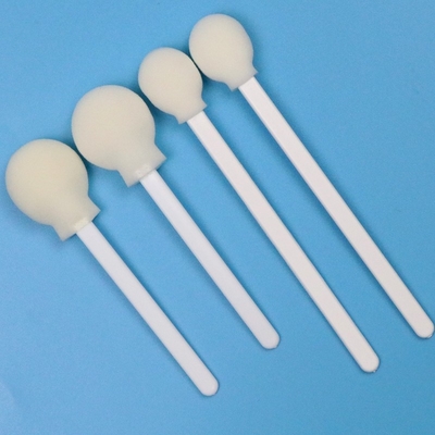 106mm Ξαναχρησιμοποιήσιμο Λευκό PP Stick Lollipop Σφουγγάρι Medical Round Foam Swab Applicator για δέρμα Αντισηπτικό