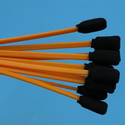 5" Απαλλαγμένο από Λιντ Μαύρο Σφουγγάρι Swab Πορτοκαλί Stick Στρογγυλό καθαρό δωμάτιο Σφουγγαρισμένο Swab για καθαρισμό εκτυπωτή