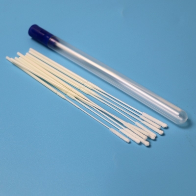 Ατομικό τυλιγμένο φλεκόμενο νάιλον μύτη Swab αποστειρωμένο δείγμα συλλογής Swab με σωλήνα