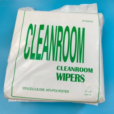 Πανάκια καθαρισμού cleanroom από πολυεστέρα 56g χωρίς χνούδι 9" Ανθεκτικό στην φθορά χαρτί καθαρισμού
