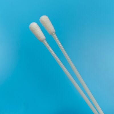 146mm Απορριπτό ABS Stick Flocked Nylon Surface Sampling Swab Test Flu Swab Oral Sample Collection Swab Στεριλή