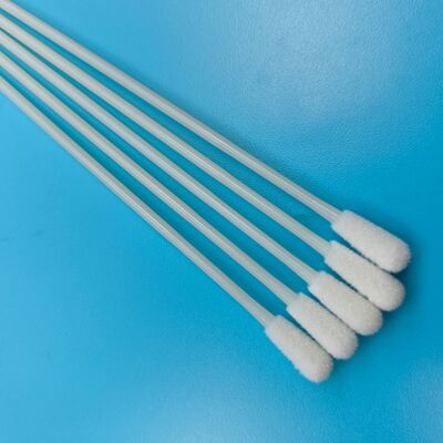146mm Απορριπτό ABS Stick Flocked Nylon Surface Sampling Swab Test Flu Swab Oral Sample Collection Swab Στεριλή