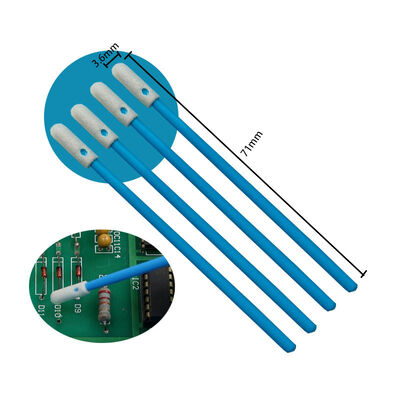 Μπλε λαβή 742 χωρίς χνούδι 3,6 χιλιοστών ακριβείας σφουγγάρι σφουγγάρι Electronics Cleaning Foam Tip Λεπτομέρειες για το Cleanroom