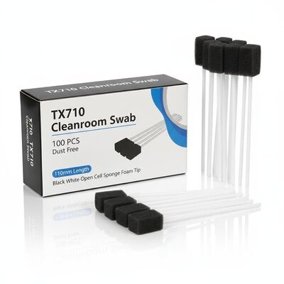 TX710 καθαρό δωμάτιο Swab με 110mm μήκος 100PCS Μαύρο λευκό ανοικτό κύτταρο σφουγγάρι αφρό tip Swabs απαλλαγμένη από σκόνη