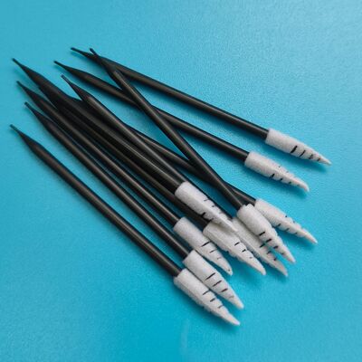 751 Lint Free Black Handle Spiral Pointed Car Cleaning Detailing Swab Foam Tip Cleanroom Swab for Headset Cleaning