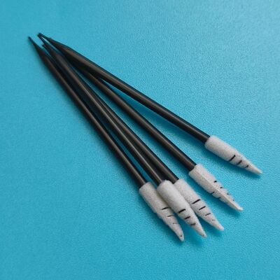 751 Lint Free Black Handle Spiral Pointed Car Cleaning Detailing Swab Foam Tip Cleanroom Swab for Headset Cleaning
