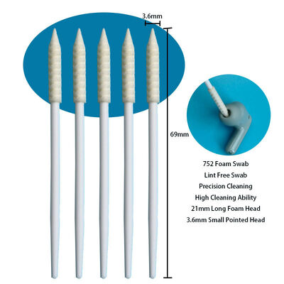 752 Lint Free Micro Pointed Cleanroom Detailing Swab Electronics Cleaning Sponge Foam Swab for Car Cleaning