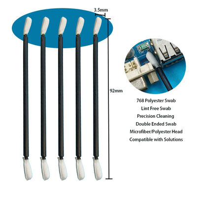 768 Χωρίς Λιντ Μαύρο Χέρι Στρογγυλοκέφαλο Πολυεστέρας Σπάμπ Καθαρισμός ακρίβειας Λεπτομέρειες Σπάμπ για καθαρό δωμάτιο