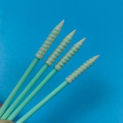 752 Rigid PP Stick Long Spiral Stick Sponge Stick Detailing Swab Precision Cleaning Foam Tip Swab for Cleanroom