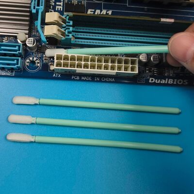 TX709 Πράσινο PP Stick Precision Cleaning Swab σφουγγάρι Cleanroom Αφρός μύτης Λεπτομέρειες μπατονέτας Electronics Cleaning μπατονέτα