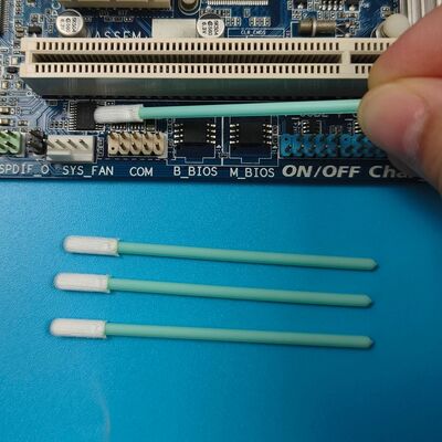 TX758 Small Flat Cleanroom Swab Semiconductor Cleaning ESD Polyester Swab Pecision Cleaning Swab