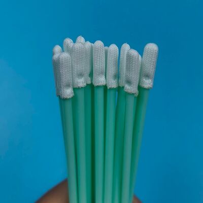 TX758 Small Flat Cleanroom Swab Semiconductor Cleaning ESD Polyester Swab Pecision Cleaning Swab