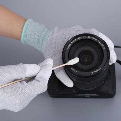 Διπλή προστασία επιφάνειας-ασφαλής Swab: ξύλινη ράβδο με αφρό-εμβολιασμένο βαμβακερό πυρήνα για ελεύθερο από γρατζουνιές βιομηχανικό καθαρισμό