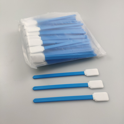 100 PC 125mm τοποθετημένο αιχμή πολυεστέρας τετραγωνικό επικεφαλής μπλε πατσαβουρών με το ραβδί PP