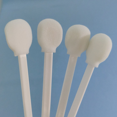 Στρογγυλή μορφή Lollipop πατσαβουρών ακρών αφρού ραβδιών σφουγγαριών επικεφαλής άσπρη PP