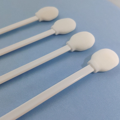 Στρογγυλή μορφή Lollipop πατσαβουρών ακρών αφρού ραβδιών σφουγγαριών επικεφαλής άσπρη PP