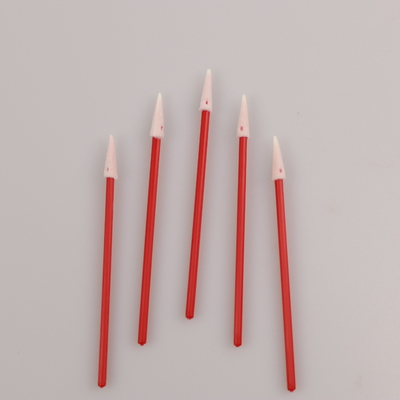 100pcs βιομηχανική χρήσης κόκκινη PP πατσαβούρα αφρού ραβδιών μίνι δειγμένη για τον καθαρισμό κασκών