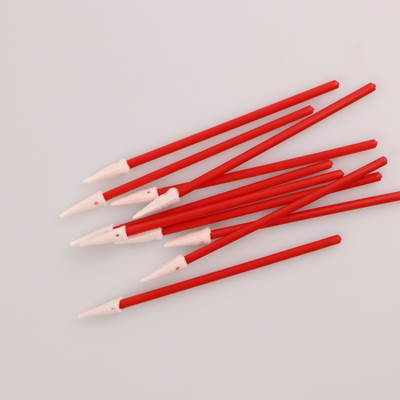 100pcs βιομηχανική χρήσης κόκκινη PP πατσαβούρα αφρού ραβδιών μίνι δειγμένη για τον καθαρισμό κασκών