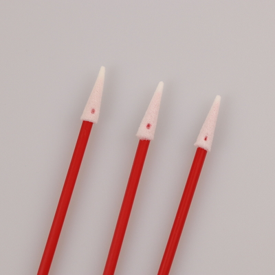 100pcs βιομηχανική χρήσης κόκκινη PP πατσαβούρα αφρού ραβδιών μίνι δειγμένη για τον καθαρισμό κασκών