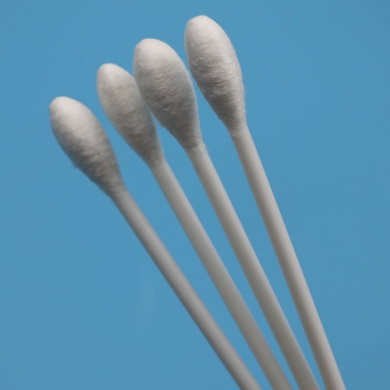 Απορριπτό 10cm PP Stick Μεγάλο Στρογγυλό Κεφαλάκι Qtips Ιατρικό Βαμβάκι Bud Swab Applicator