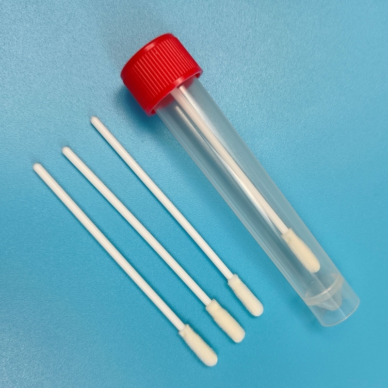 8cm PP Stick Round Foam Tip Surface Sampling Swab Περιβαλλοντικός έλεγχος Συλλογή δειγμάτων Swab για τρόφιμα