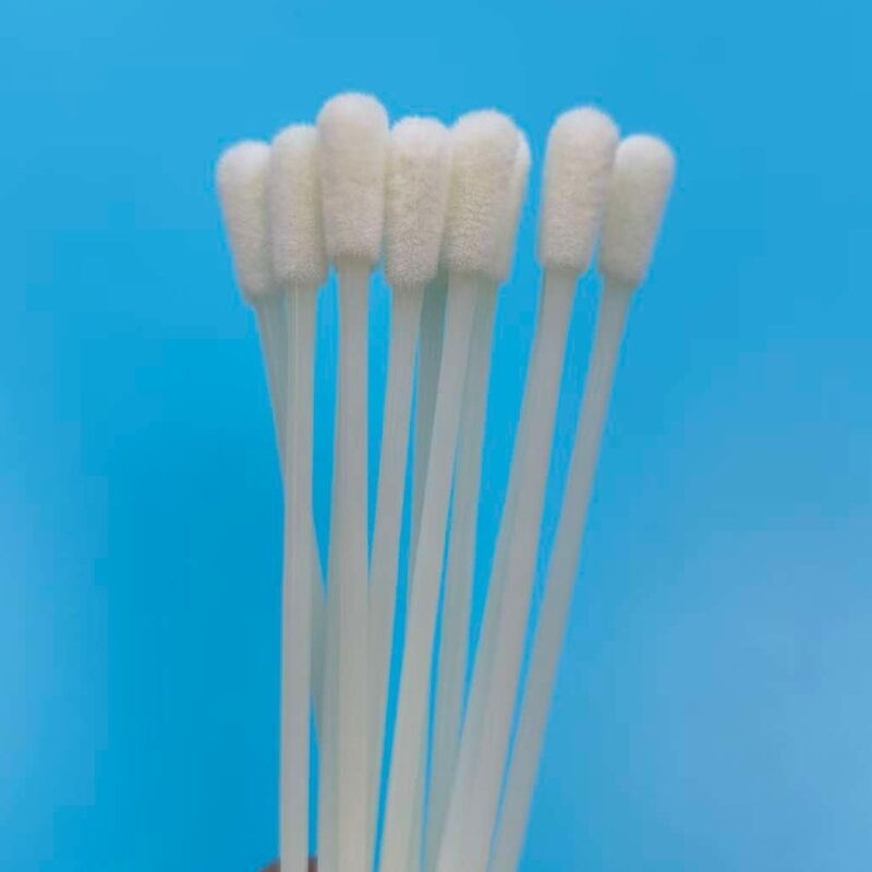 146mm Απορριπτό ABS Stick Flocked Nylon Surface Sampling Swab Test Flu Swab Oral Sample Collection Swab Στεριλή
