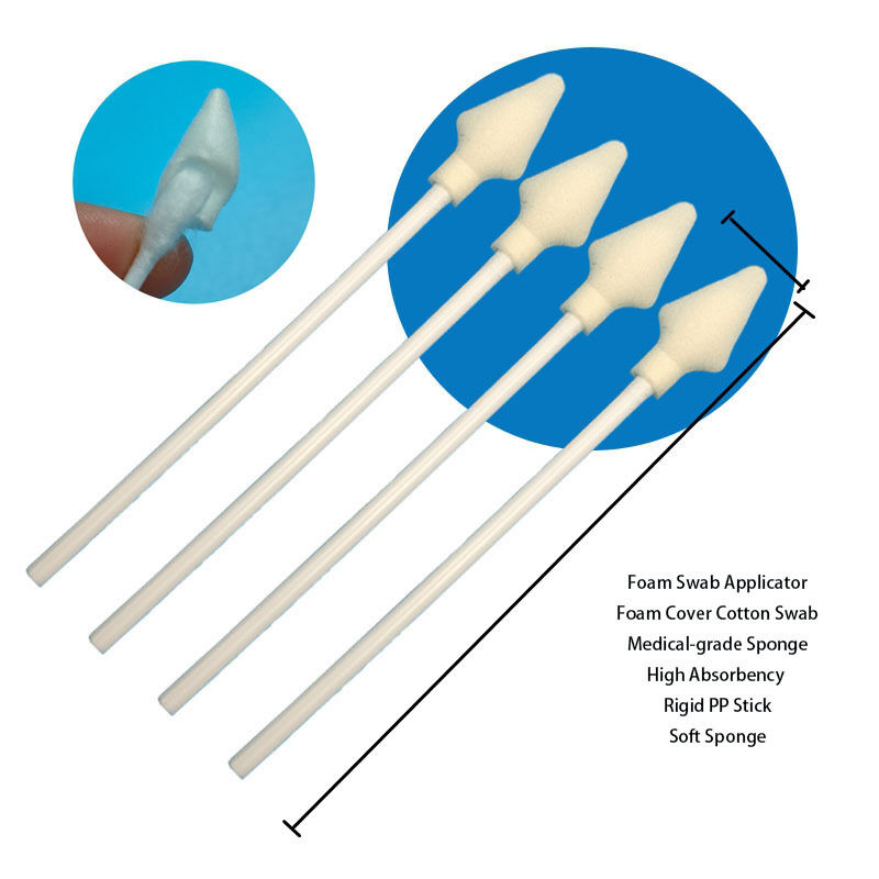 80mm High Absorbency Arrow Tip Foam Tip Swab Medical Sponge Stick for Precision Cleaning