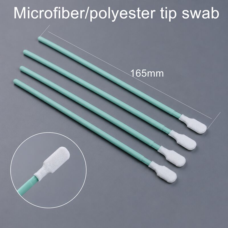 TX761 Καθαρό δωμάτιο Polyester Swab με Lint-ελεύθερη άκρη και ανθεκτικό λαβή PP για καθαρισμό PCB και οπτικών φακών 6.6 ίντσες 100pcs