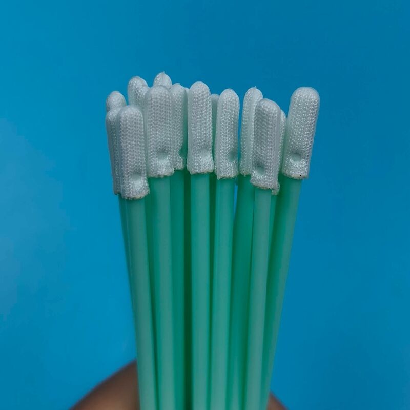 TX758 Small Flat Cleanroom Swab Semiconductor Cleaning ESD Polyester Swab Pecision Cleaning Swab